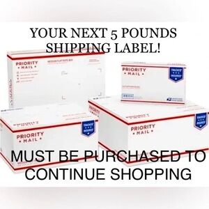 Extra shipping label for bundles over 5 lbs